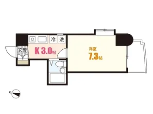 グランドール西原【7階】の間取り