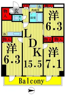 ロイヤルKJ【9階】の間取り