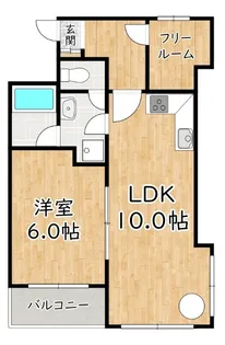 1SLDKの間取り画像