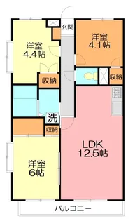 神奈川県平塚市東中原1【マンション】の間取り