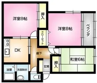コーポグリーンビュー【1階】の間取り