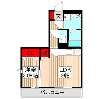 メゾンドシャルマン【1階】の間取り