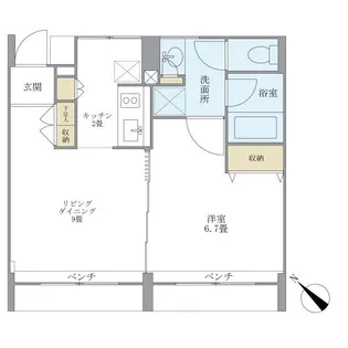 東京都目黒区八雲3【マンション】の間取り