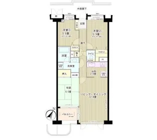 グランフォート目黒【1階】の間取り