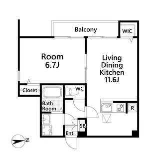 千葉県市川市南八幡5【アパート】の間取り