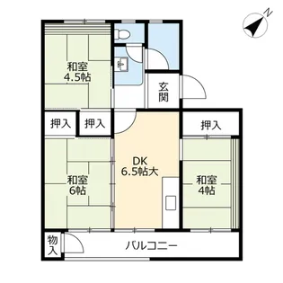 UR日の里【3階】の間取り