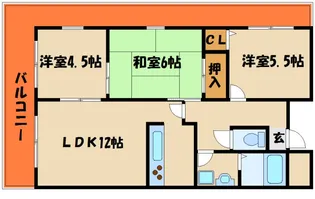 エルコーポII番館【4階】の間取り