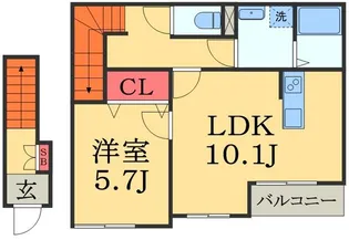 サンパレス【2階】の間取り
