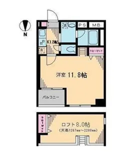 ブルソール信濃町【4階】の間取り