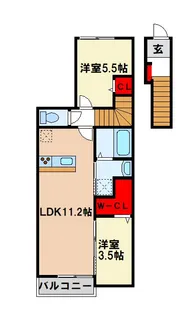 ウィリング ブリス A【2階】の間取り