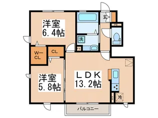 patte de lapin【1階】の間取り