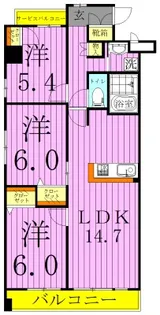 グリーンパレス【2階】の間取り
