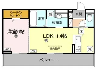 徳島県徳島市問屋町【アパート】の間取り