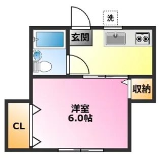 リバーサイド白百合【1階】の間取り