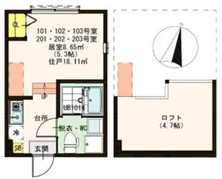 ハーモニーテラス北小岩VII【1階】の間取り