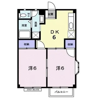 メゾン高野B【2階】の間取り