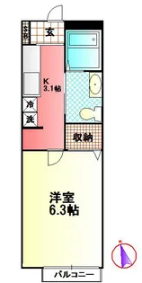 神奈川県平塚市北金目【アパート】の間取り