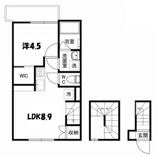 東京都江戸川区西小岩2【アパート】の間取り