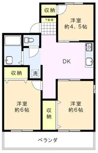 サンハイツ杉本【1階】の間取り