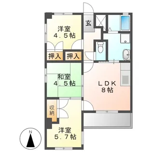 山田ビル【4階】の間取り