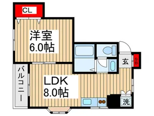 パ-ルハイツ【3階】の間取り