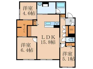 福岡県北九州市小倉北区青葉2【マンション】の間取り