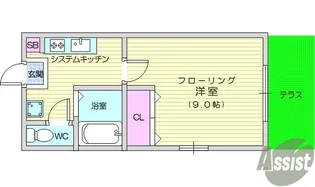 エステートピア池上【1階】の間取り