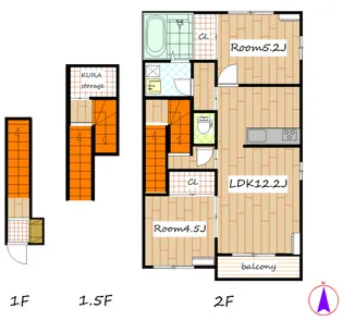 クリア高井 N棟【2階】の間取り
