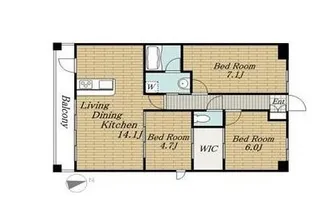 ボワ・デ・コガネ【8階】の間取り