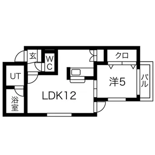 モルティーニ南郷【4階】の間取り