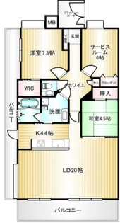 フローレンス府中グランドアーク【12階】の間取り