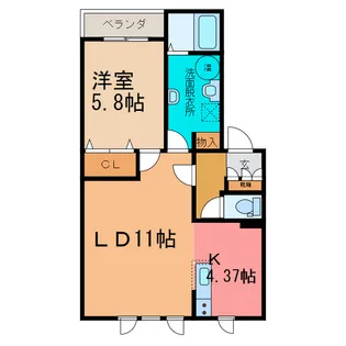 ハウスオブローズVIII【2階】の間取り