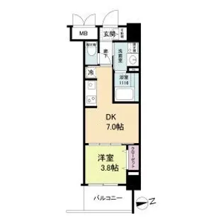 ブランシエスタ明石【2階】の間取り