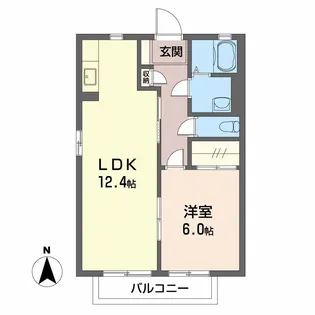 シャーメゾンきらら B棟【1階】の間取り