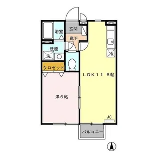 アムール上峰【2階】の間取り