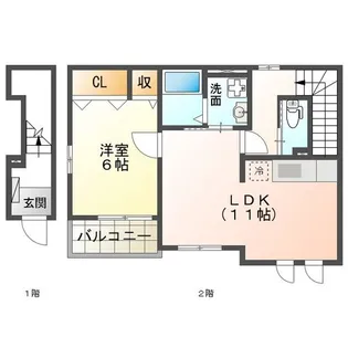 アイランド・バンブー【2階】の間取り
