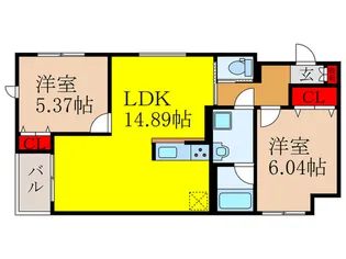 仮)シェモア池田市豊島北【1階】の間取り