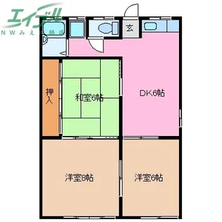 和泉ハイツ【1階】の間取り