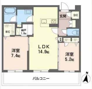 シャーメゾン ヴァンヴェール【3階】の間取り