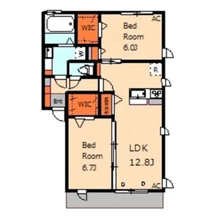 ボワ ヴェール【2階】の間取り