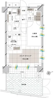 ディアナコート駒場翠景【1階】の間取り