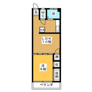 キタジママンション【5階】の間取り