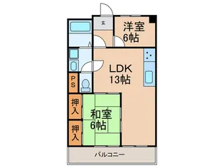 シティライフ藤森【1階】の間取り