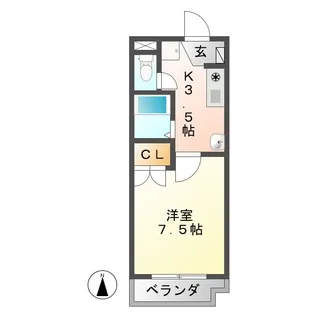 ウイングハイツ【1階】の間取り