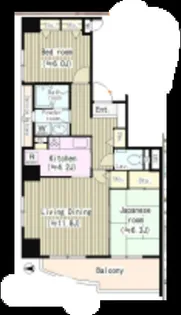 ラグーナ東池袋【2階】の間取り