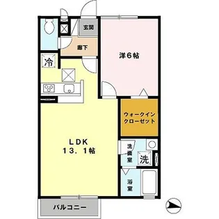 ガーデンコート車D棟【1階】の間取り