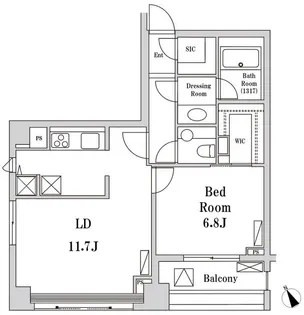 パークハビオ京橋【11階】の間取り