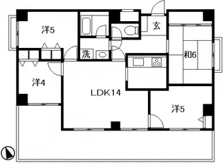 ライオンズマンション牛田東【5階】の間取り