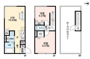 robot home 中目黒【4階】の間取り