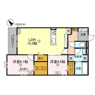 グリーンコート淡路【3階】の間取り